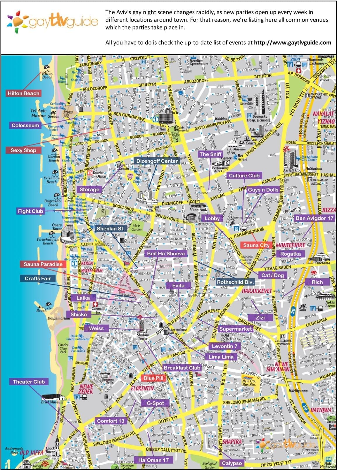 harta de gay din Tel Aviv
