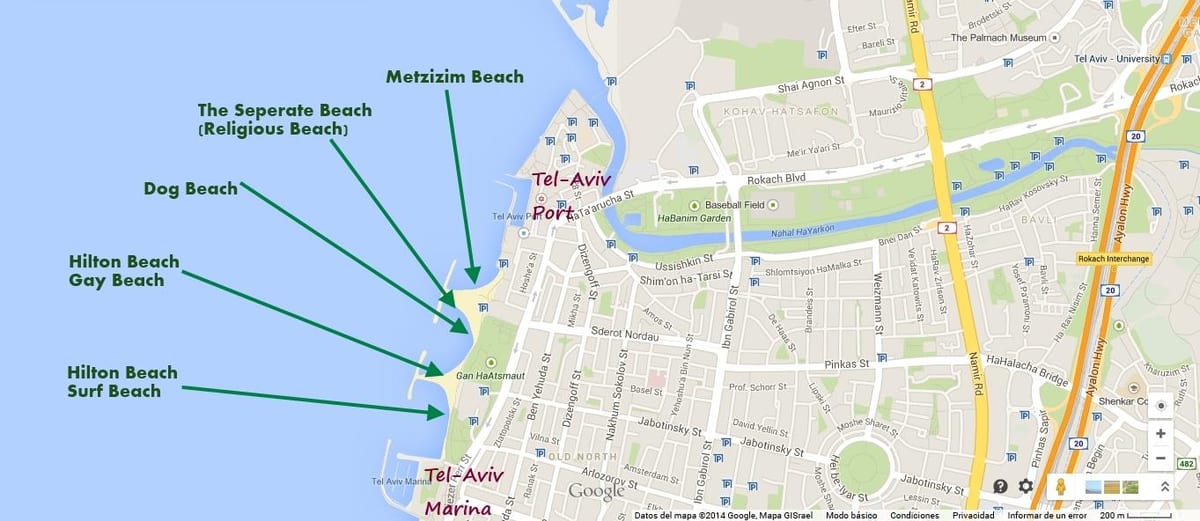 harta namal Tel Aviv