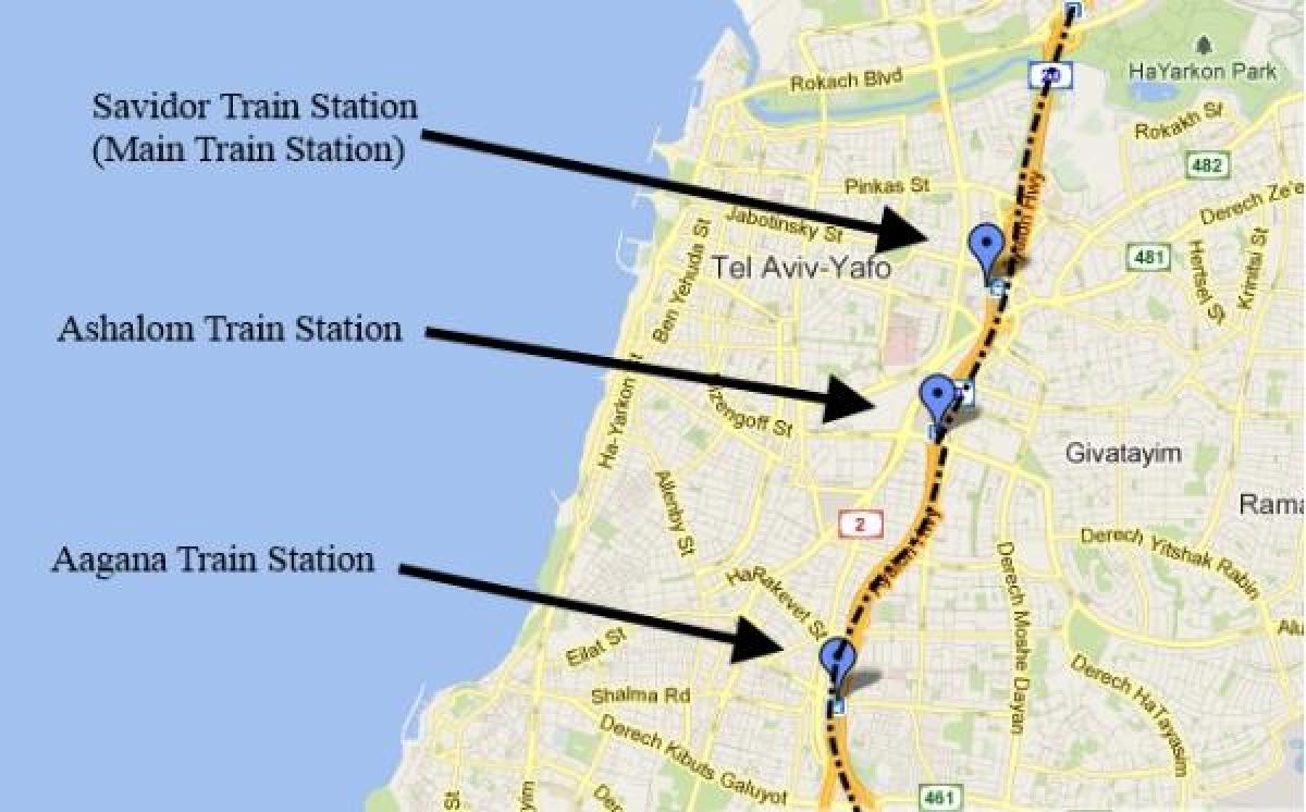 harta sherut hartă Tel Aviv