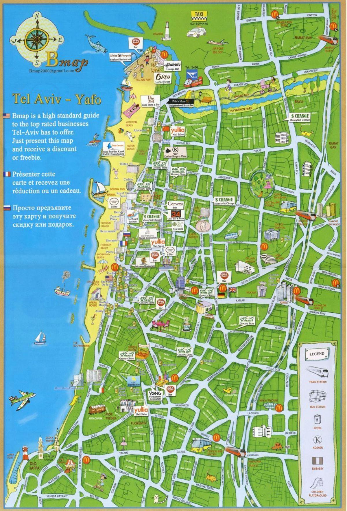 Tel Aviv atractii hartă