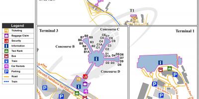 Aeroportul internațional Ben gurion hartă