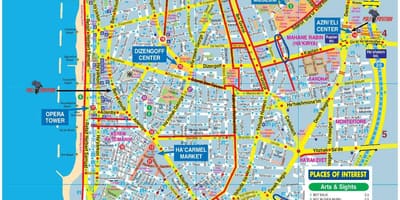 Harta Tel Aviv bicicleta