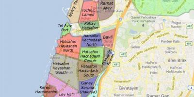Tel Aviv cartiere hartă