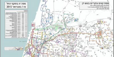 Tel Aviv rute de autobuz hartă