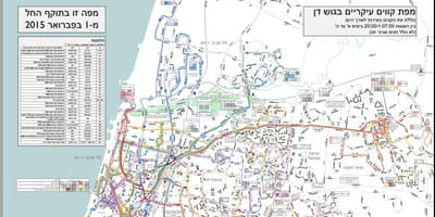 Stația centrală de autobuz din Tel Aviv arată hartă