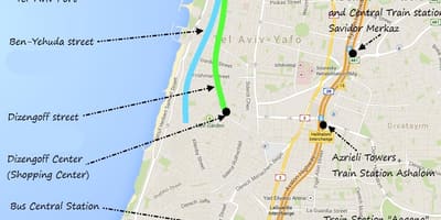 Harta Tel Aviv transport public