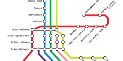 Harta Tel Aviv tren