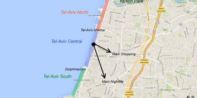 Harta Tel Aviv viata de noapte